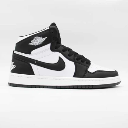 کتانی جردن 1 مشکی سفید ساق‌دار کد 6624