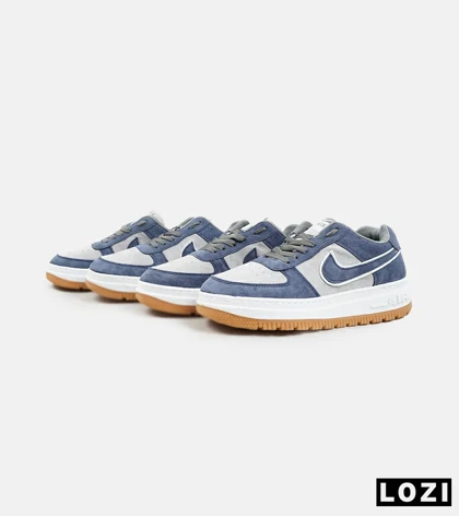 کفش کتانی مردانه و زنانه طوسی آبی NIKE AIR FORCE مدل 2178