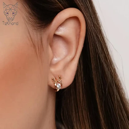 گوشواره گوزن نگین‌دار ژوپینگ