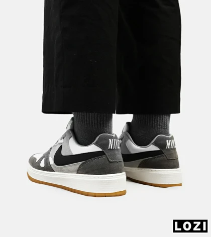 کفش کتانی مردانه طوسی سفید مشکی نایک NIKE SB