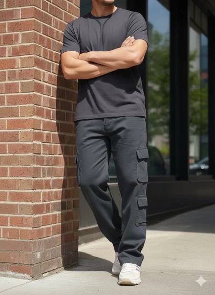 شلوار شش جیب مدل Reza-دودی