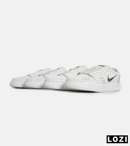 کفش کتانی مردانه و زنانه سفید NIKE jordan 1 low gold