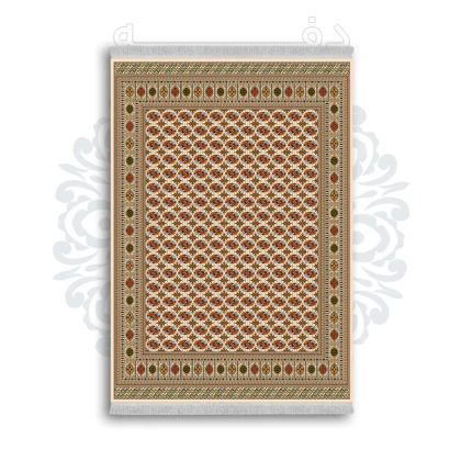 *جدید* فرشینه از جنس پارچه شانل مخمل ترک طرح فانتزی برند دفه کد 1201