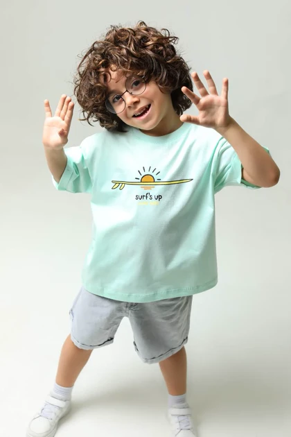 تیشرت شلوارک پسرانه طرح surf's up