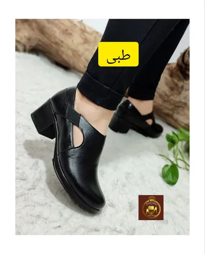 کفش طبی اداری زنانه پاشنه‌دار مدل پیک چشمک