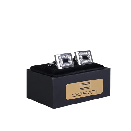 دکمه سرآستین مربعی نگین‌دار 1526