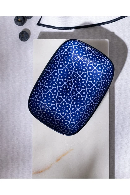 بشقاب سرو Madame Coco مدل Reve Bleu Mais Bone China - چندرنگ