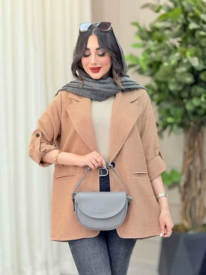 مانتو دو دکمه آینور