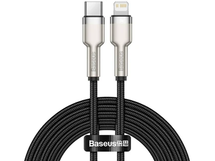 کابل شارژ سریع تایپسی به لایتنینگ 2 متری بیسوس Baseus Cafule Series Metal Data Cable Type-C to iP PD 20W CATLJK-B01