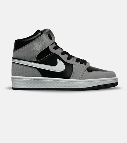 کفش کتانی بزرگ پا ساق‌دار مشکی طوسی NIKE AIR Jordan 1 مدل 8287