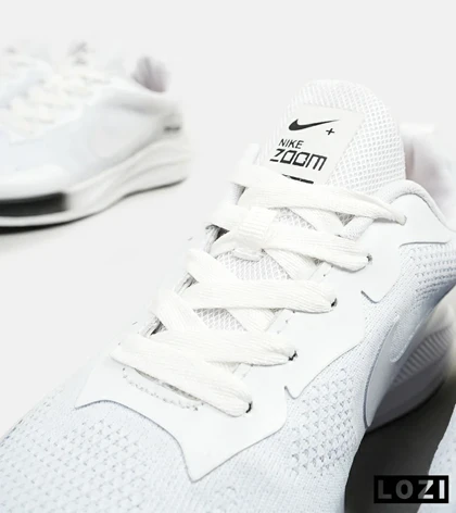 کفش کتانی بزرگ پا سفید مشکی Nike air zoom مدل 5813