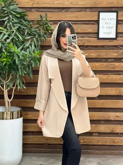 مانتو حصیری برش مثلثی
