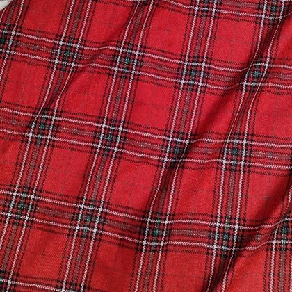 دامن چهارخونه پشمی قد 90 کد 50138