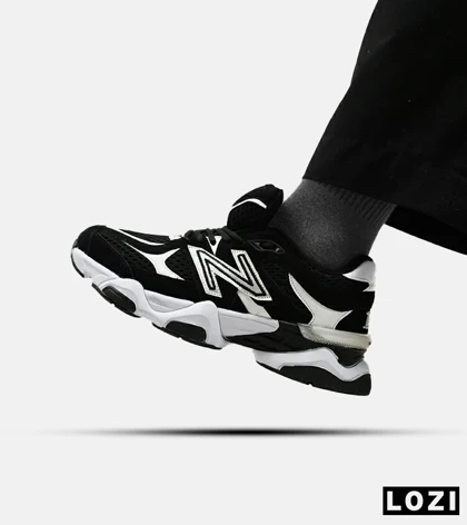 کفش کتانی مردانه و زنانه مشکی سفید NEW BALANCE 9060 مدل 2155