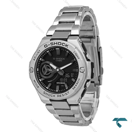 ساعت جی شاک GST-B500 مردانه سیلور صفحه مشکی Gshock-7265-G