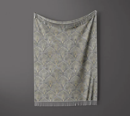 شال مبل ریش دار sofa shawl 85
