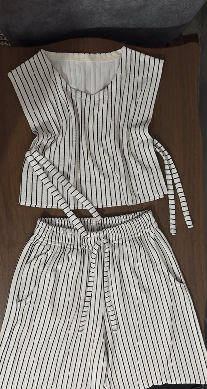 ست تاپ شلوار راه راه