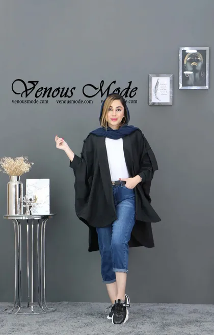 مانتو پانچ آستین بنددار