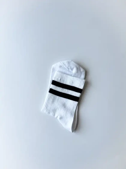 جوراب نیم ساق اسپرت مدل دو خط یونیسکس