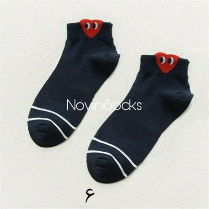 جوراب مچی کنار قلبی قرمز