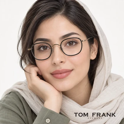 عینک طبی تام فرانک مدل TF0007 C03 مشکی مسی