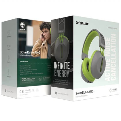 هدفون بلوتوثی گرین لاین Green Lion مدل GL-HP44 با شارژ خورشیدی