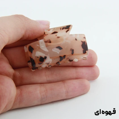 کلیپس دخترانه مدل بند انگشتی طرح مستطیل خال‌خالی