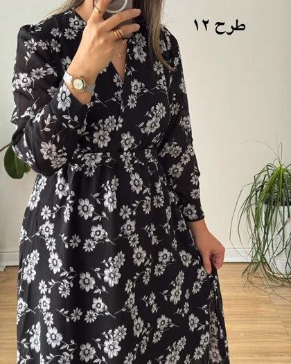 پیراهن حریر گلشید 1