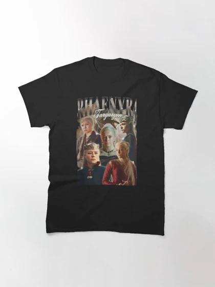 تیشرت house of the dragon طرح Rhaenyra Targaryen Shirt, Retro Bootleg Tshirt Classic T-Shirt کد 196336