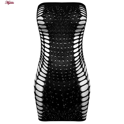 سرهمی فانتزی زنانه مدل نگین‌دار کد 4860-7121 رنگ مشکی