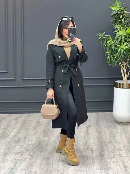 بارانی بلند ژیله دکمه