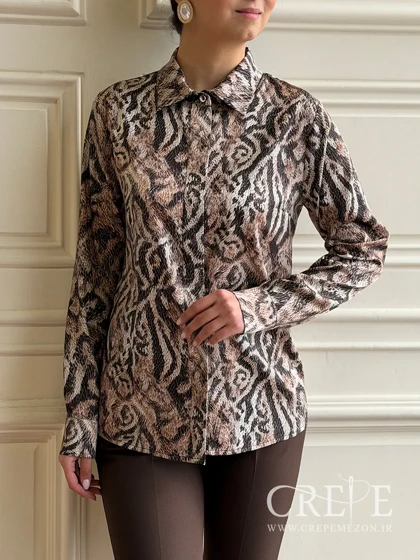 شومیز یقه مردانه طرحدار