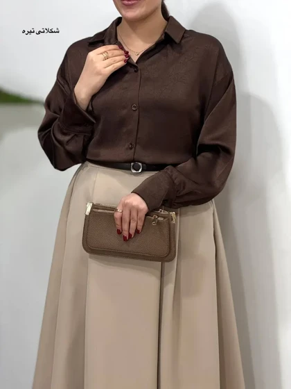 شومیز ساتن ابریشم آیسو نازلی