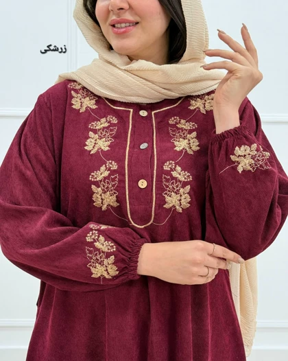 پیراهن مخمل کبریتی سپنتا کد محصول 1513