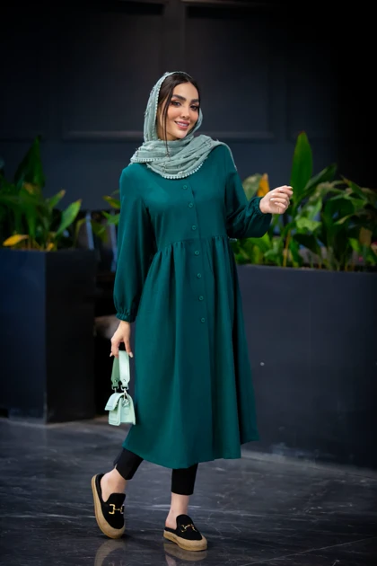 مانتو لوئیز جودون یقه هفت بلند