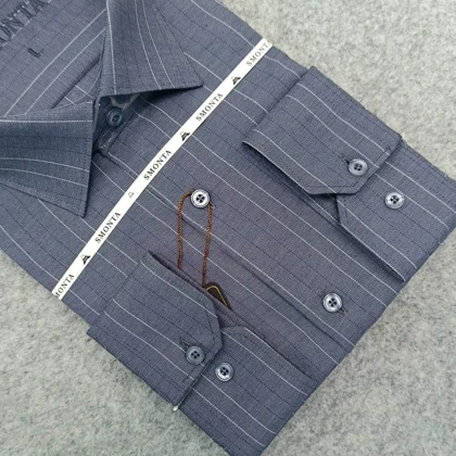 پیراهن استین بلند مردانه _ طرح راه راه قواره کلاسیک