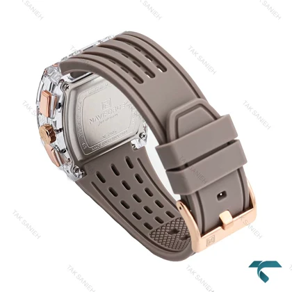 ساعت مردانه نیوی فورس NF7105 رزگلد طوسی NaviForce-6994-G
