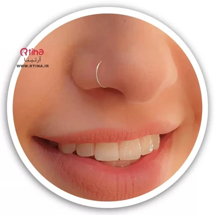پیرسینگ فیک لب، بینی، گوش (حلقه نقره ای ساده)