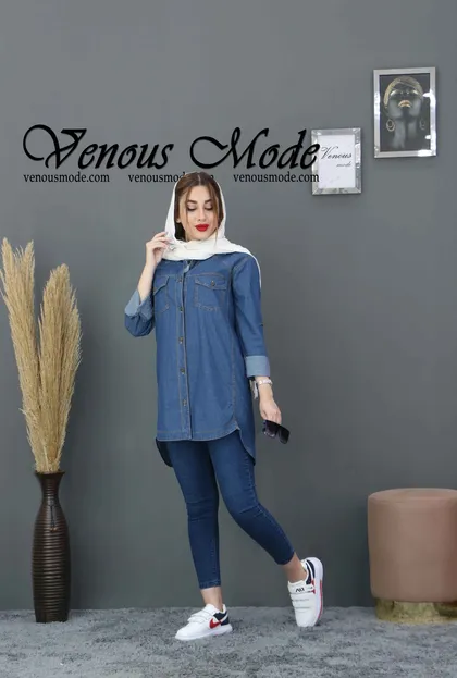 شومیز جین تیره