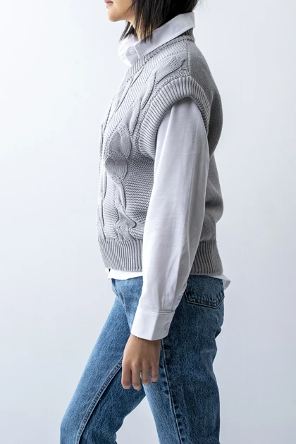 ژیله یقه هفت بافت برجسته زنانه