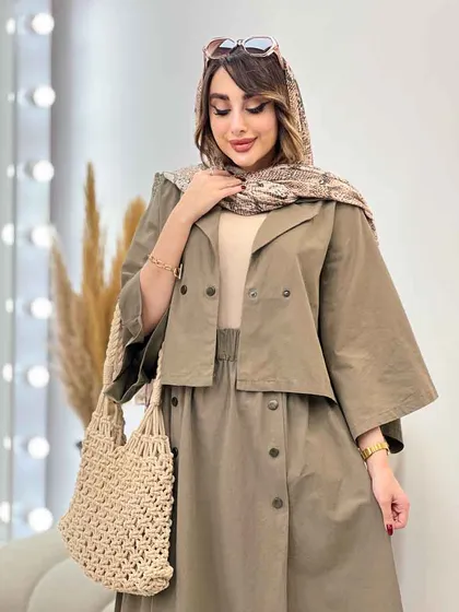 ست کت پانچ و دامن