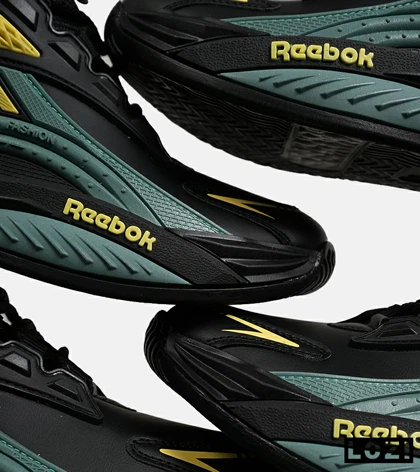 کفش کتانی ساق‌دار مشکی فیلی زرد Reebok Shaq Attaq