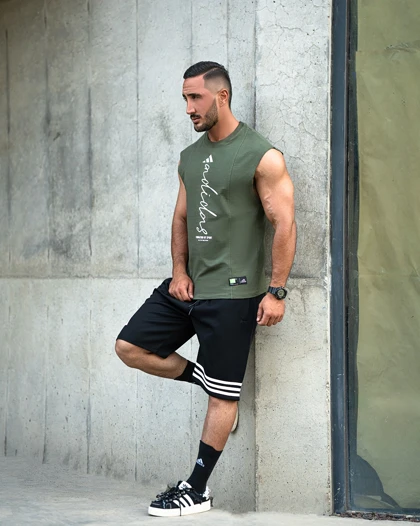 رکابی ورزشی وست ADIDAS سبز فری سایز