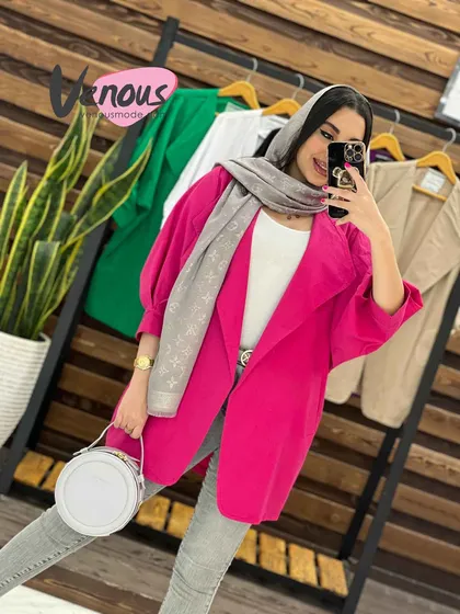 مانتو لینن کتی یقه آمریکایی