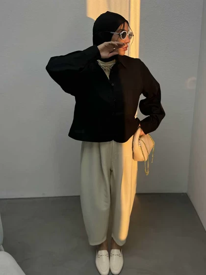 شومیز ساده کوتاه
