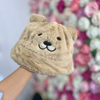 کلاه باکت وارداتی تدی - خرس گوشدار