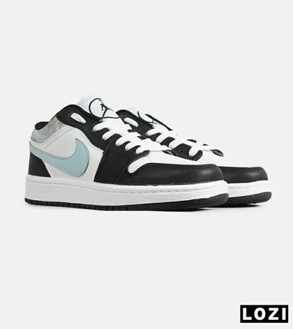 کفش مردانه و زنانه سفید مشکی آبی NIKE jordan 1 مدل 7737