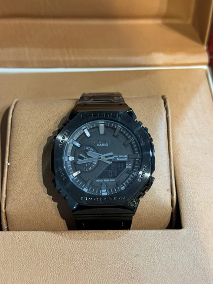 ساعت جی شاک2100 استیل مشکی