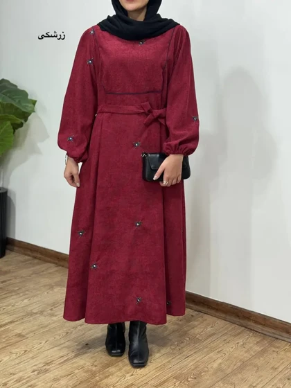 پیراهن مانتویی گلدوزی مهیاس ویژه یلدا