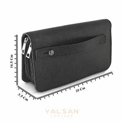 کیف دستی مردانه چرم یلسان مدل آریا کد 017-HRM